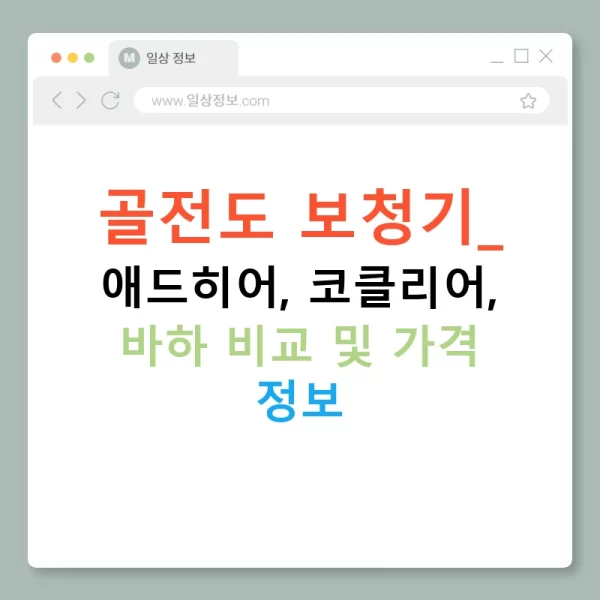 골전도 보청기: 애드히어, 코클리어, 바하 비교 및 가격 정보