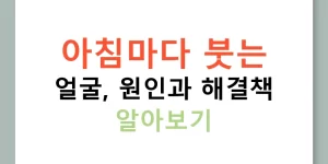 아침마다 붓는 얼굴, 원인과 해결책 알아보기