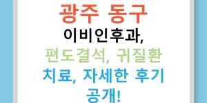 광주 동구 이비인후과, 편도결석, 귀질환 치료, 자세한 후기 공개!