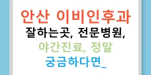 안산 이비인후과 잘하는곳, 전문병원, 야간진료, 정말 궁금하다면?