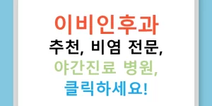 이비인후과 추천, 비염 전문, 야간진료 병원, 클릭하세요!