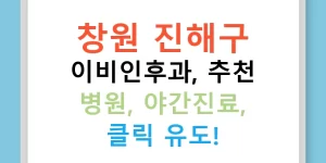 창원 진해구 이비인후과, 추천 병원, 야간진료, 클릭 유도!