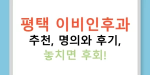 평택 이비인후과 추천, 명의와 후기, 놓치면 후회!