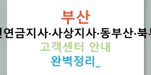 부산 국민연금지사·사상지사·동부산·북부산 고객센터 안내 완벽정리!